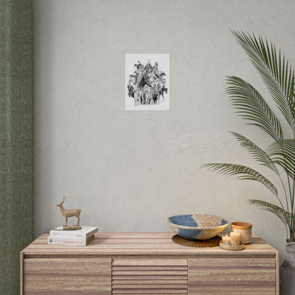Quater Horse Collage, Custom Print