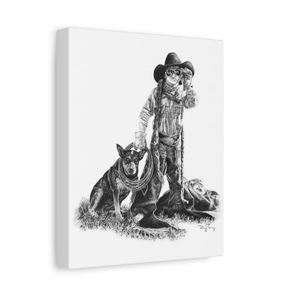 Future All-Around Cowboy Stretched Canvas