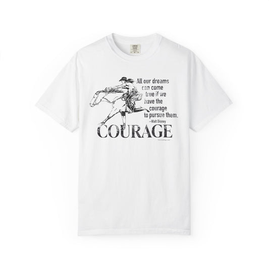 Courage Barrel Racing Garment-Dyed T-shirt