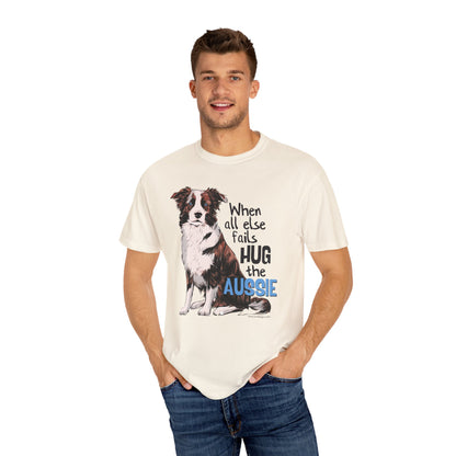 Australian Shepherd, Aussie Hug Unisex T-shirt