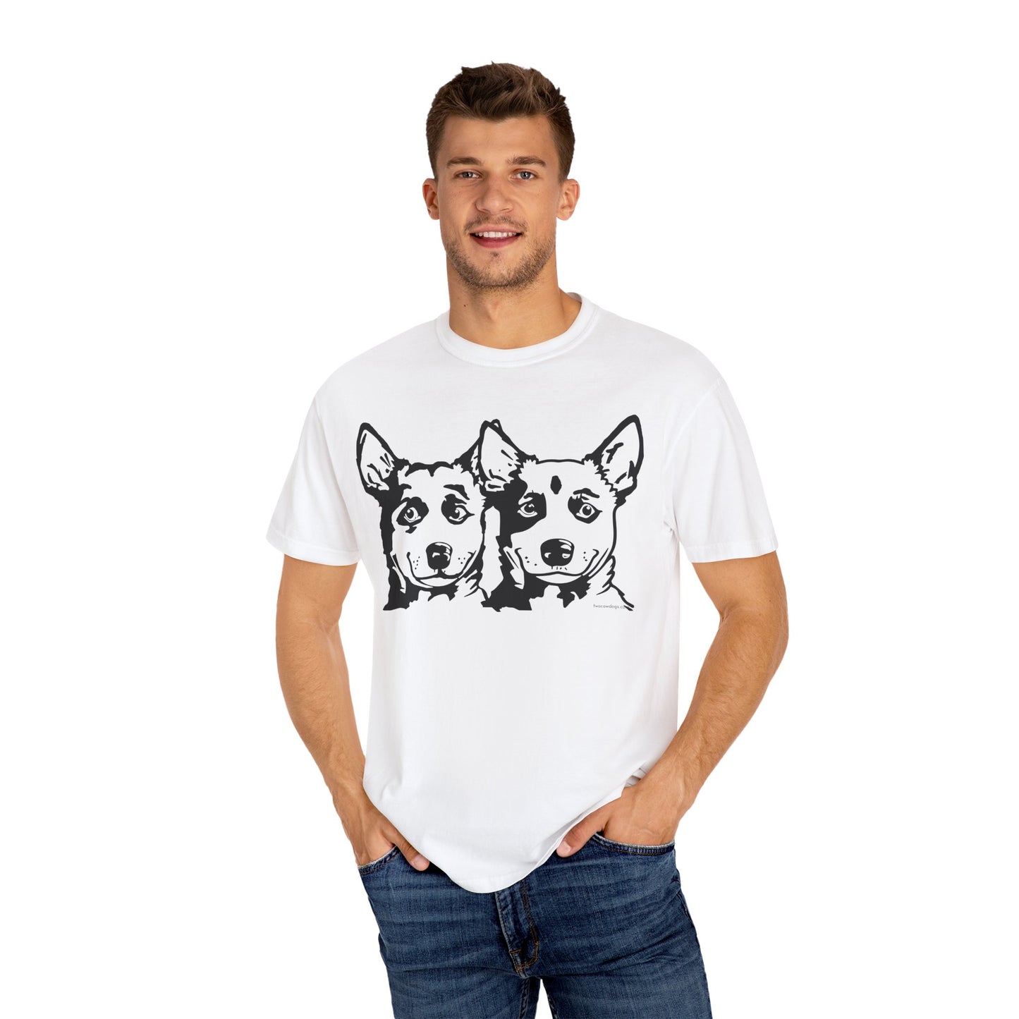 Cartoon Cowdogs Tshirt - Unisex Garment-Dyed