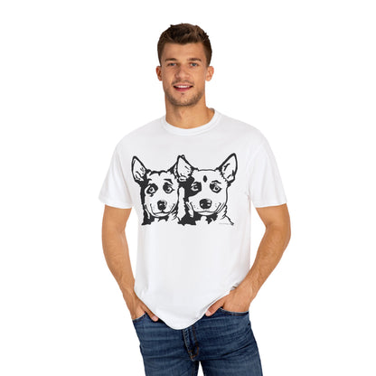 Cartoon Cowdogs Tshirt - Unisex Garment-Dyed