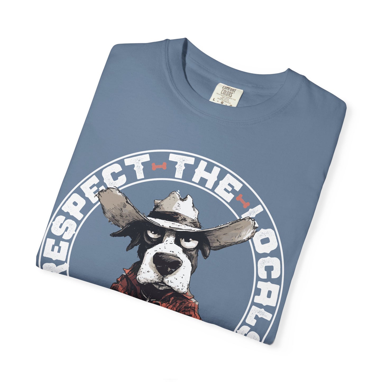 Respect the Locals T-shirt with Cowdog Design