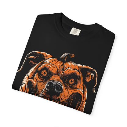 Scary Dog Pumpkin Head T-Shirt