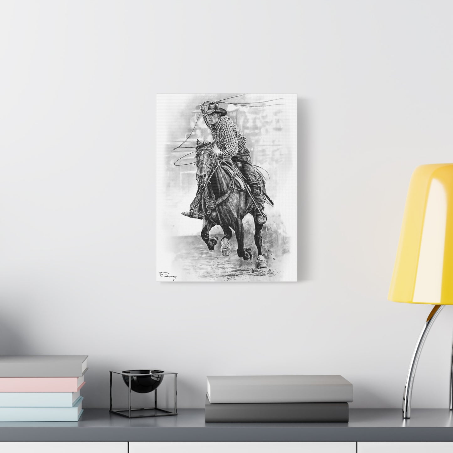 Ranch Roper 2, Custom Stretched Canvas