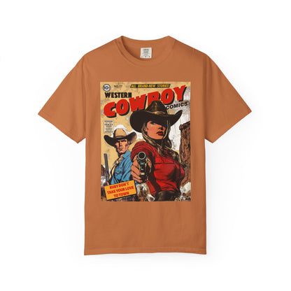 Western Comic Book T-Shirt - Ruby Don't Take Your Love to Town
