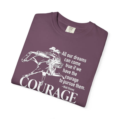 Courage Barrel Racing Garment-Dyed T-shirt