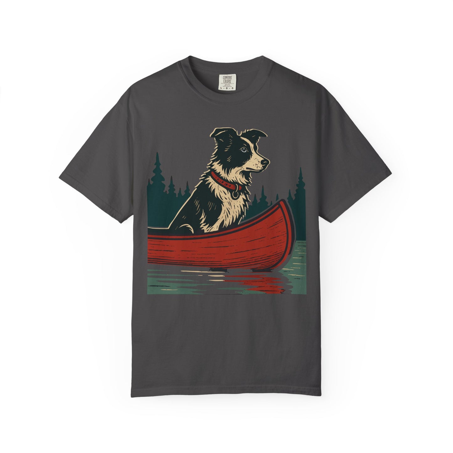 The Border Collie and the Canoe T-Shirt