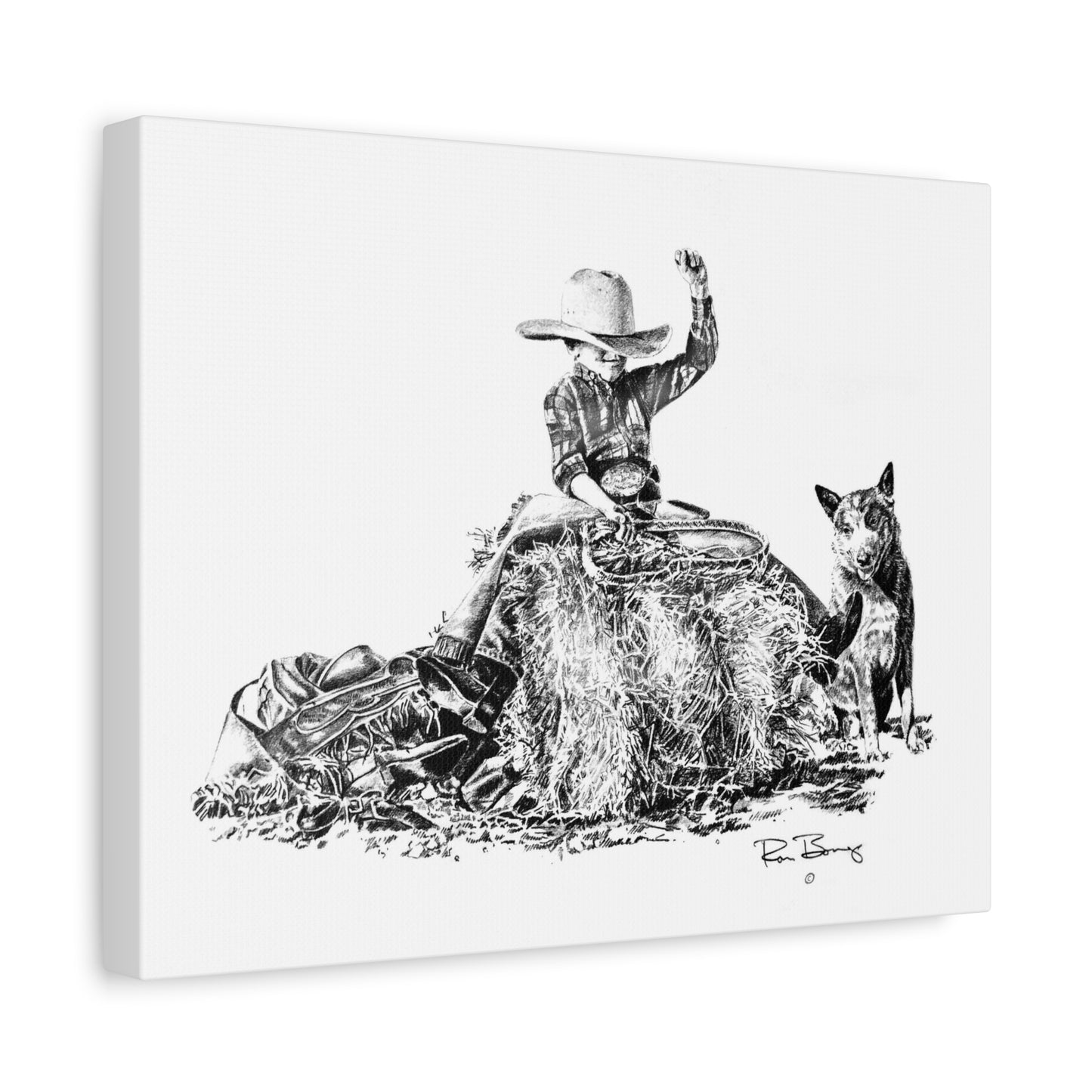 Future Bull Rider Stretched Canvas