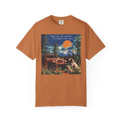 Best with You T-Shirt Dogs and Jeep