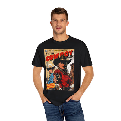 Western Comic Book T-Shirt - Ruby Don't Take Your Love to Town
