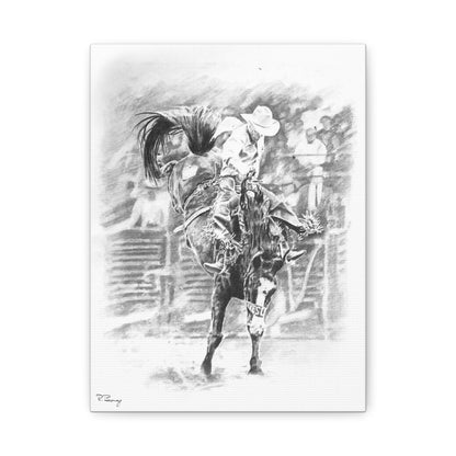 Canvas Print - Rodeo Saddle Bronc Rider