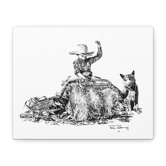 Future Bull Rider Stretched Canvas