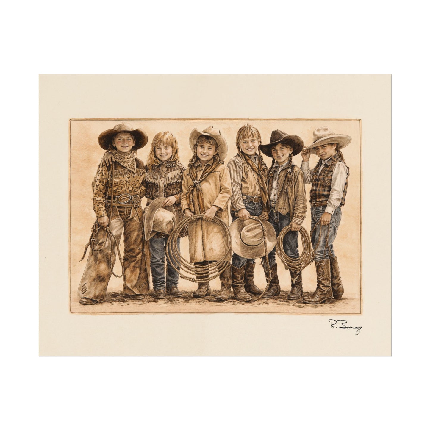 Cowgirls Archival Art Print