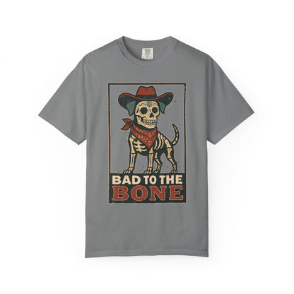 Copy of Bad to the Bone – Cowboy Skeleton Dog Tee