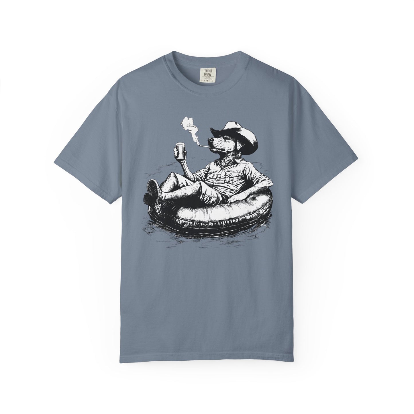 Rafting Dog Unisex T-Shirt, Lazy River Design