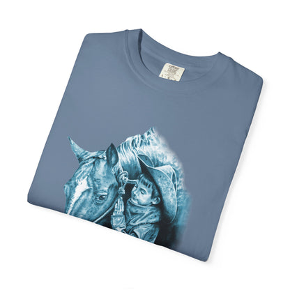 Horse Gift Tee Shirt, Cowkid gets pony for present