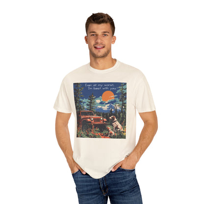 Best with You T-Shirt Dogs and Jeep