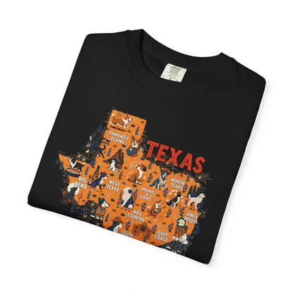 Texas Cowdog Country Map Tee