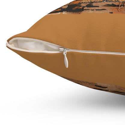 Cow Poke Pillow - Spun Polyester Square