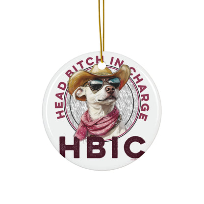 HBIC Head Bitch in Charge, Dog Ornament