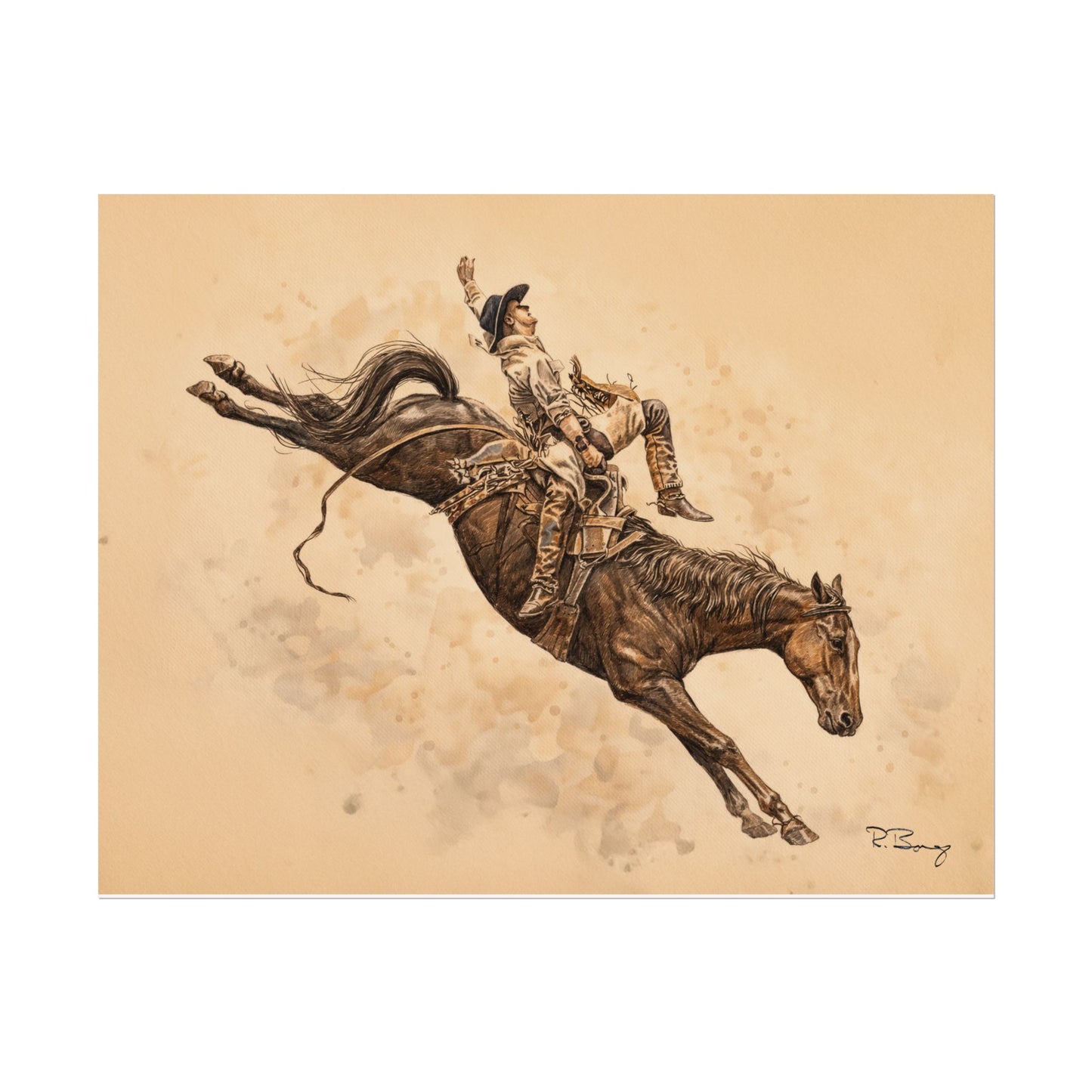 Rodeo Bareback Rider Print