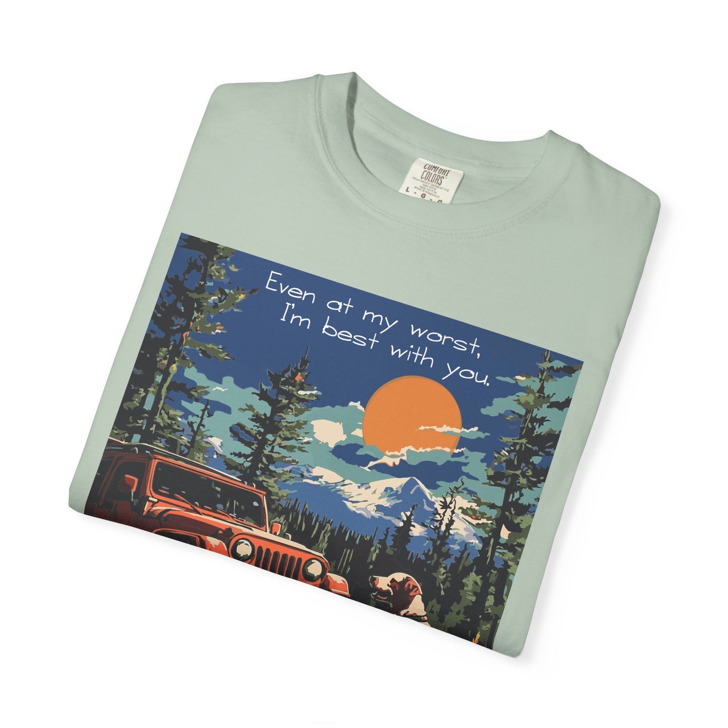 Best with You T-Shirt Dogs and Jeep