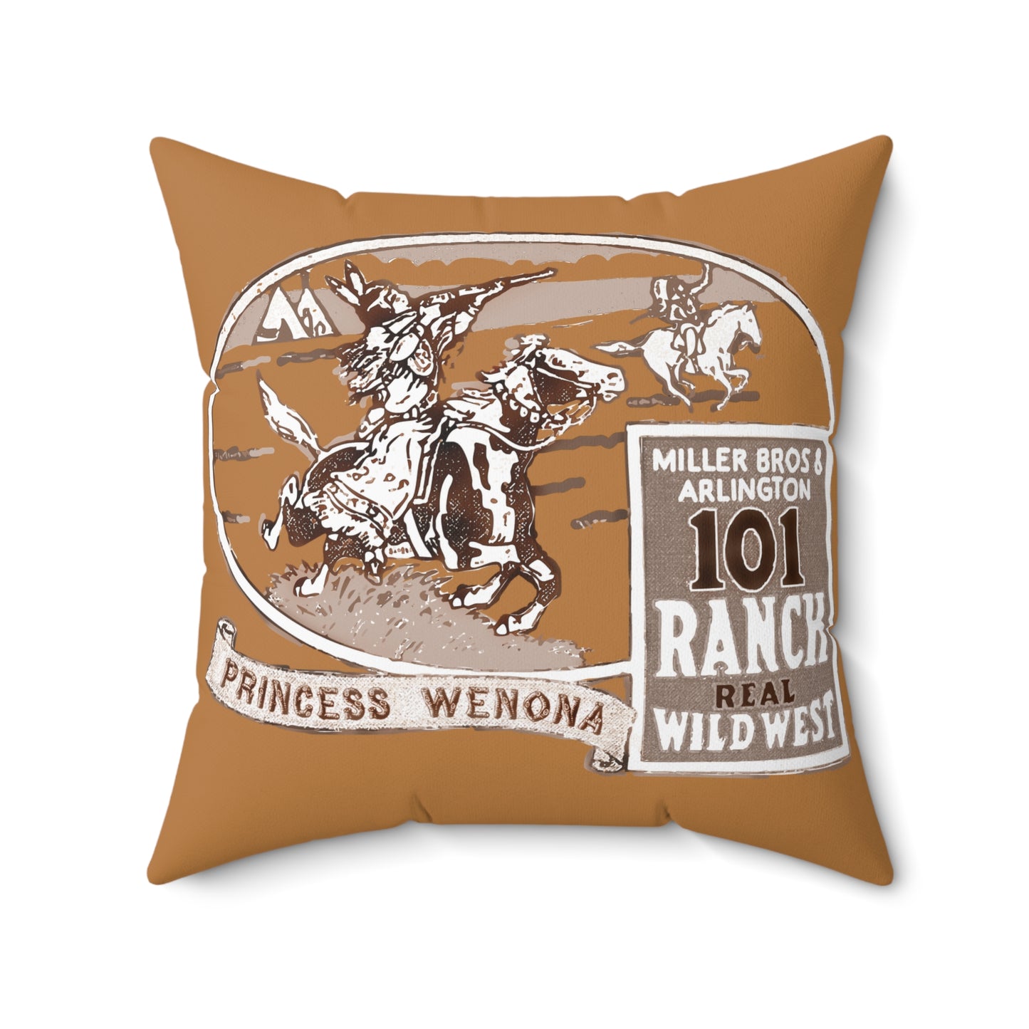 Square Pillow - Princess Wenona Pillow, 101 Ranch