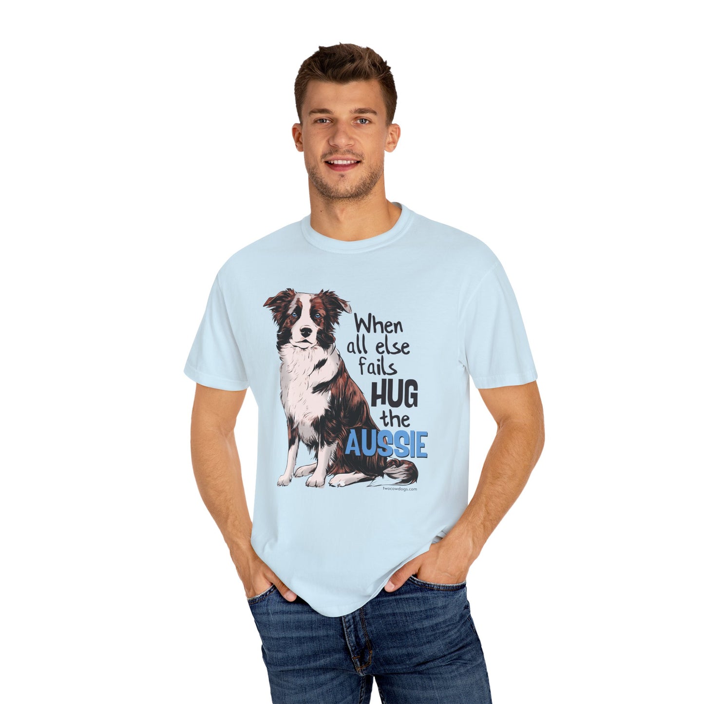 Australian Shepherd, Aussie Hug Unisex T-shirt