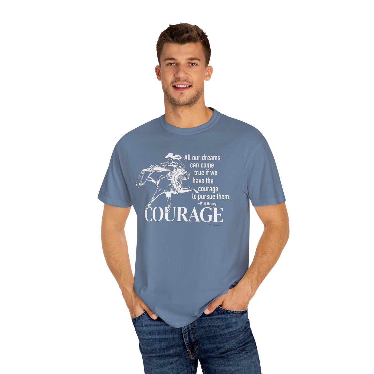 Courage Barrel Racing Garment-Dyed T-shirt