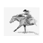 Sprinting Home Barrel Racer Custom Print