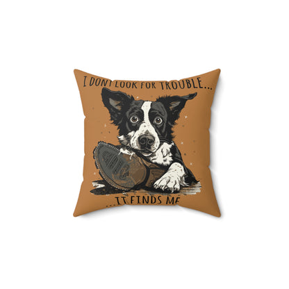 Square Pillow - Trouble Cowdog Pillow
