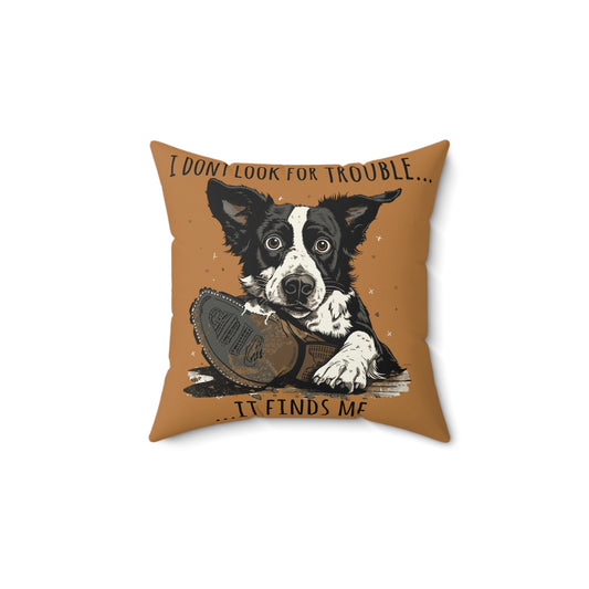 Square Pillow - Trouble Cowdog Pillow