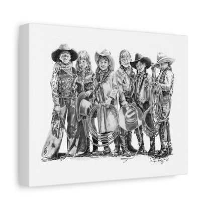 The Cowgirls Stretched Canvas Print