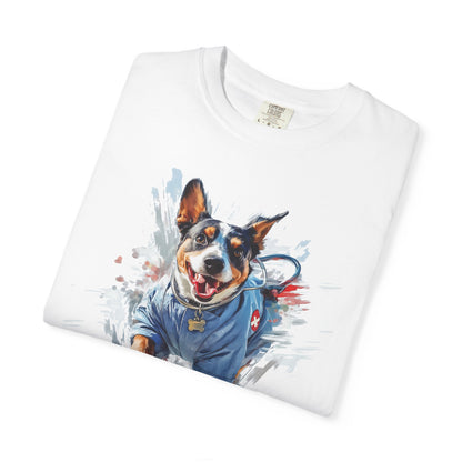 Heeler 911 Unisex T-shirt - Nurse Heeler Dog Design