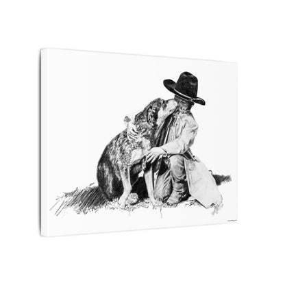Justin's Heeler Stretched Canvas