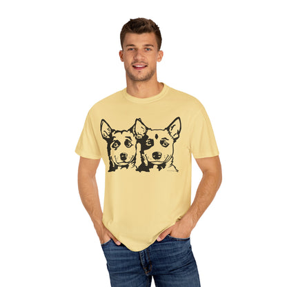 Cartoon Cowdogs Tshirt - Unisex Garment-Dyed