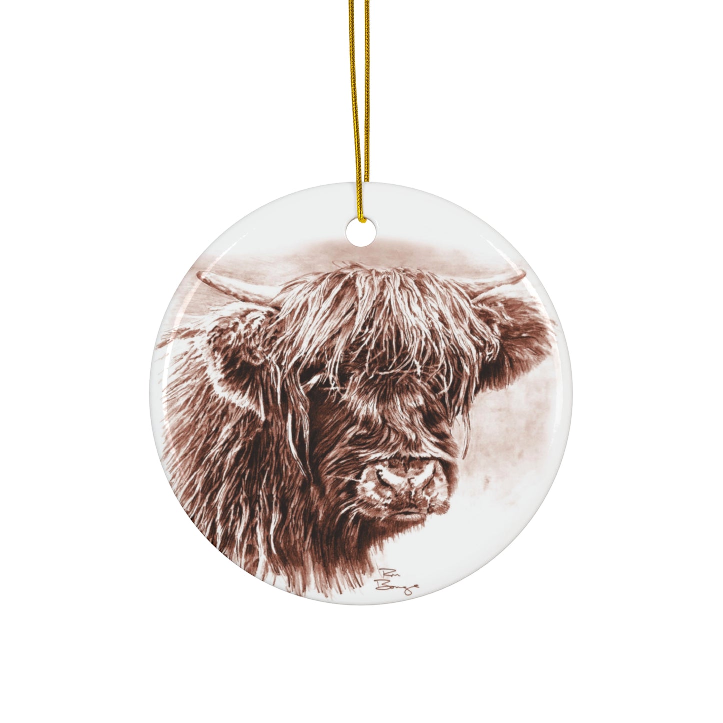 Scottish Highland Cow Ornament