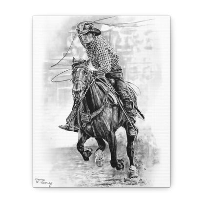 Ranch Roper 2, Custom Stretched Canvas