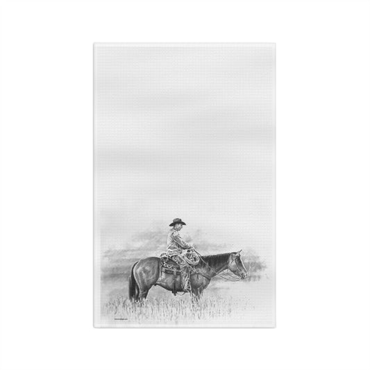 Microfiber Hand Towel - Pasture Cowboy Design