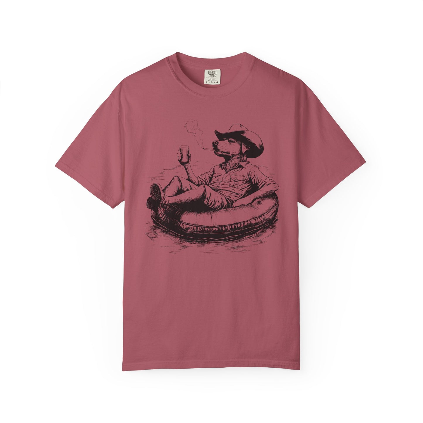 Rafting Dog Unisex T-Shirt, Lazy River Design