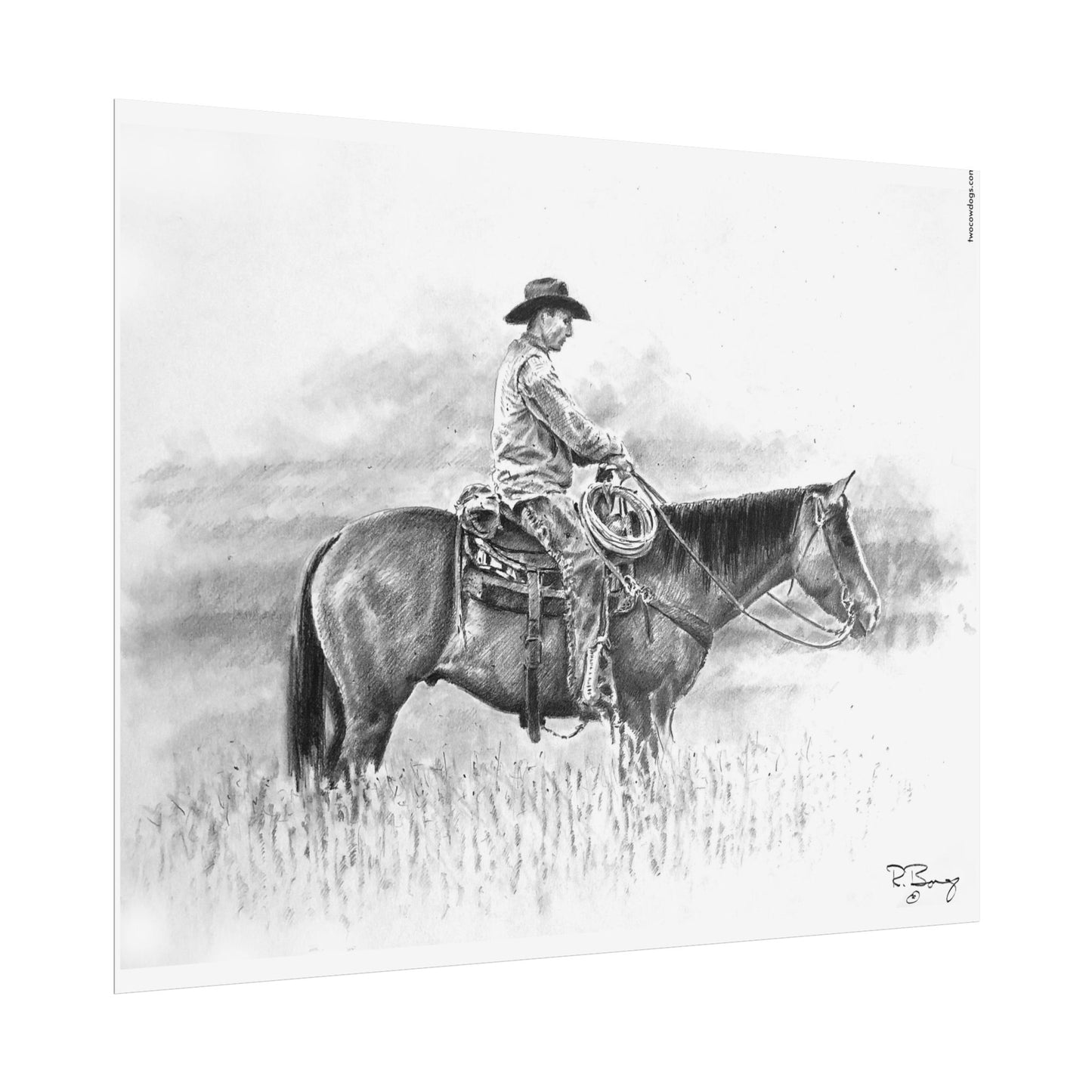 Pasture Cowboy, Custom Print