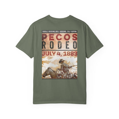 Vintage Pecos Rodeo 1883, front and back design