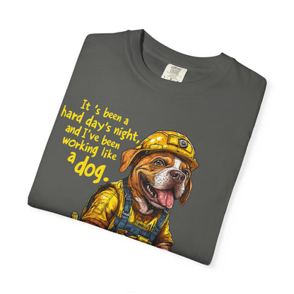 Hard Days Night, Construction Dog Super Soft Tee Shirt