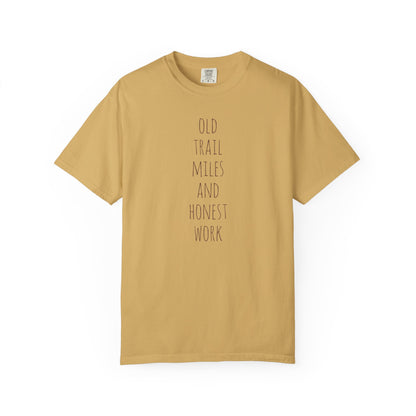 Old Trail Miles T-shirt, front and back design