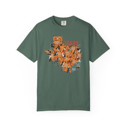 Texas Cowdog Country Map Tee