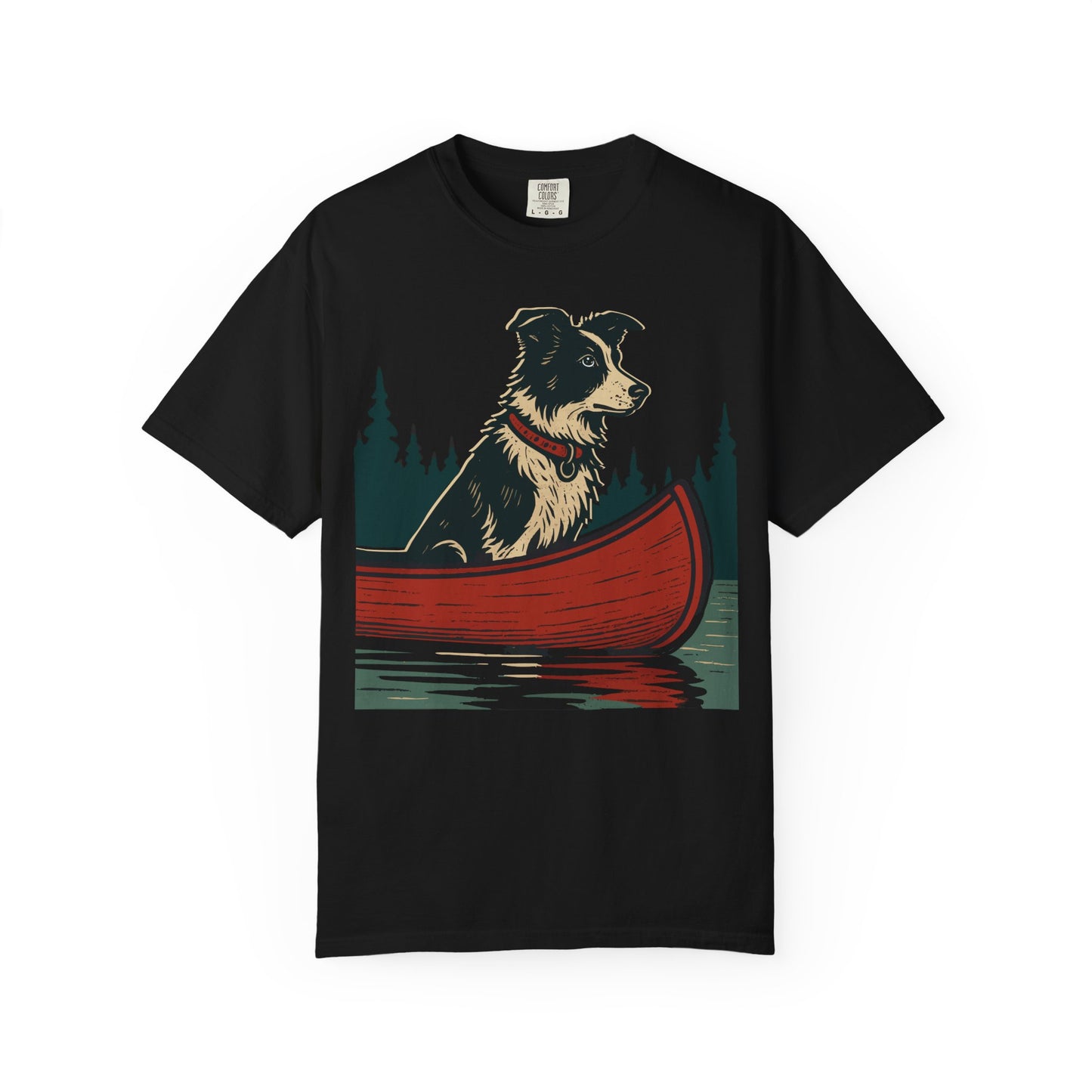 The Border Collie and the Canoe T-Shirt